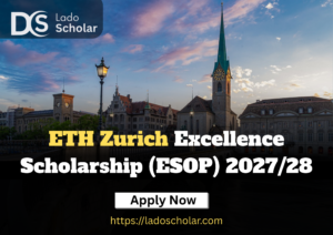 ETH Zurich Excellence Scholarship (ESOP) 2027/28